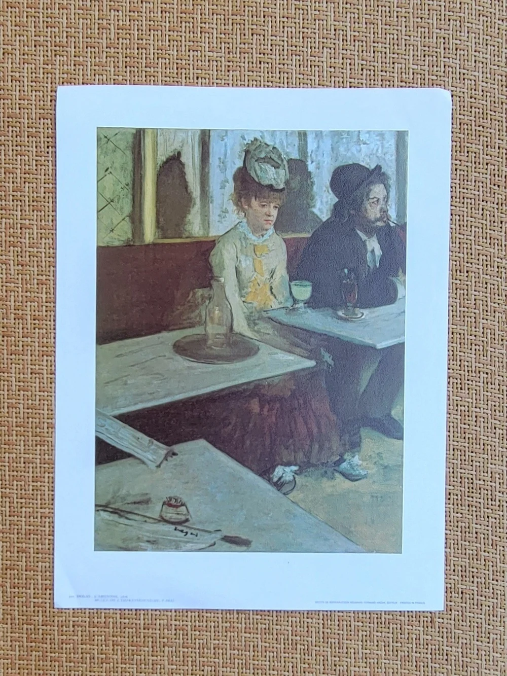 Mid-century Art Print: L'Absinthe by Degas Published by Fernand Hazan
